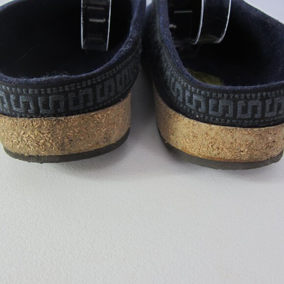 Stegmann Women 9 Navy Blue Wool Felted Clogs Slip On Mules Comfy Shoes - Picture 7 of 12